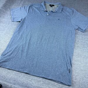 Volcom Men’s XL Speckled Light‎ Blue Collared Polo Shirt